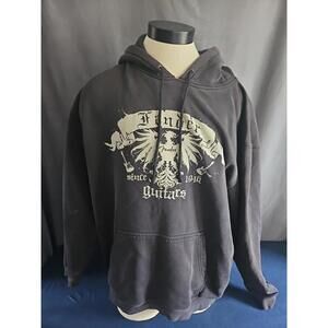 Fender Hoodie Mens XL Black Eagle Guitars Since 1946 Graphic Pullover Sweatshirt